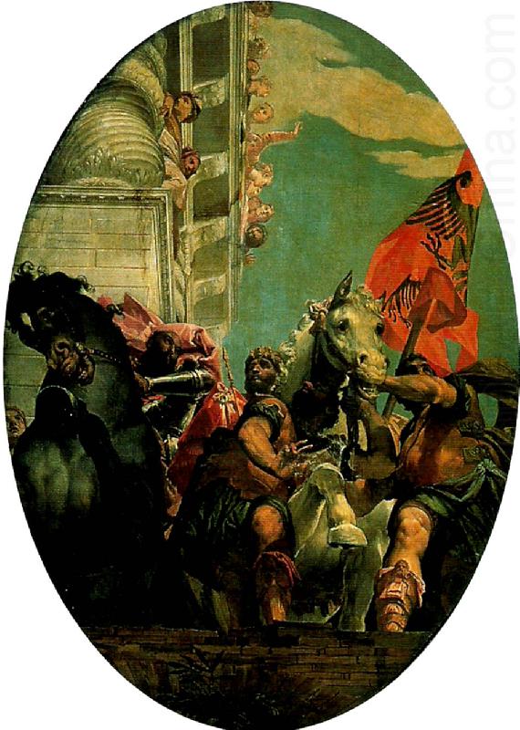 triumph of mordechai, Paolo  Veronese